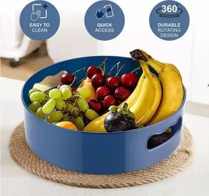 360° Rotating Organizer Tray/Kitchen Organizer/Multi- Function Rotating Tray/Cosmetics Organizer (Multicolor)