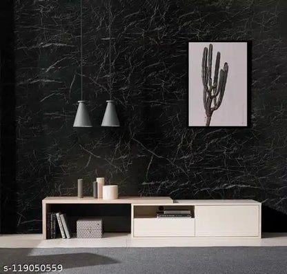 PVC Wallpaper for Home (Black, 60x200 cm)