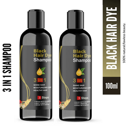 Herbal Black Hair Dye Shampoo (100 ml, Pack of 2)